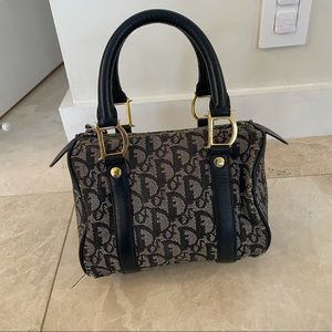 Christian dior navy mini boston vintage bag